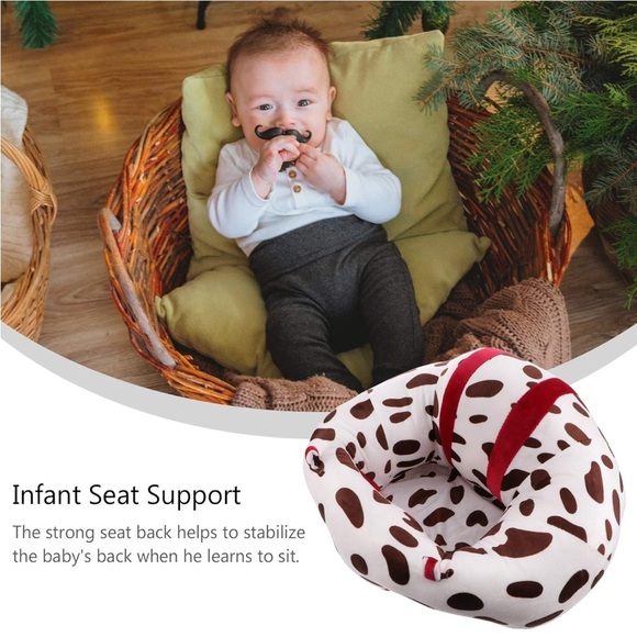 Nine Months Sober Baby Sofa Sitting Support Pillow, Cow Black and White Print - Picture 3 of 15